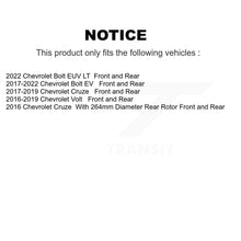 Load image into Gallery viewer, Front Rear Disc Brake Rotor Ceramic Pad Kit For Chevrolet Cruze Volt Bolt EV EUV