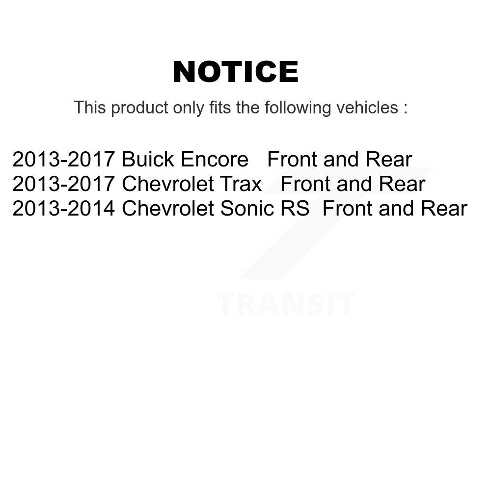 [Front+Rear] 2013-2014 Chevrolet Sonic RS Premium OE Brake Rotors & Ceramic Pads Kit For Max Braking