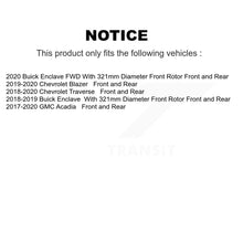 Charger l'image dans la galerie, Front Rear Brake Rotor &amp; Ceramic Pad Kit For Chevrolet Traverse GMC Acadia Buick
