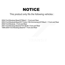 Charger l'image dans la galerie, Front Rear Disc Brake Rotors And Ceramic Pads Kit For Ford Mustang