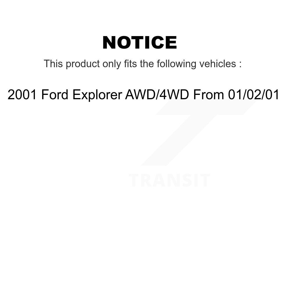 Front Rear Brake Rotor & Ceramic Pad Kit For Ford Explorer AWD 4WD From 01 02
