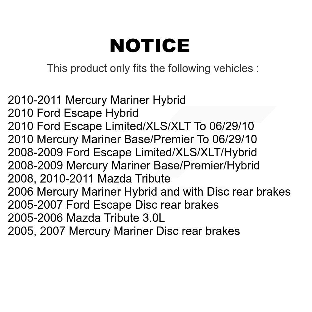 Front Rear Brake Rotor And Ceramic Pad Kit For Ford Escape Mercury Mariner Mazda