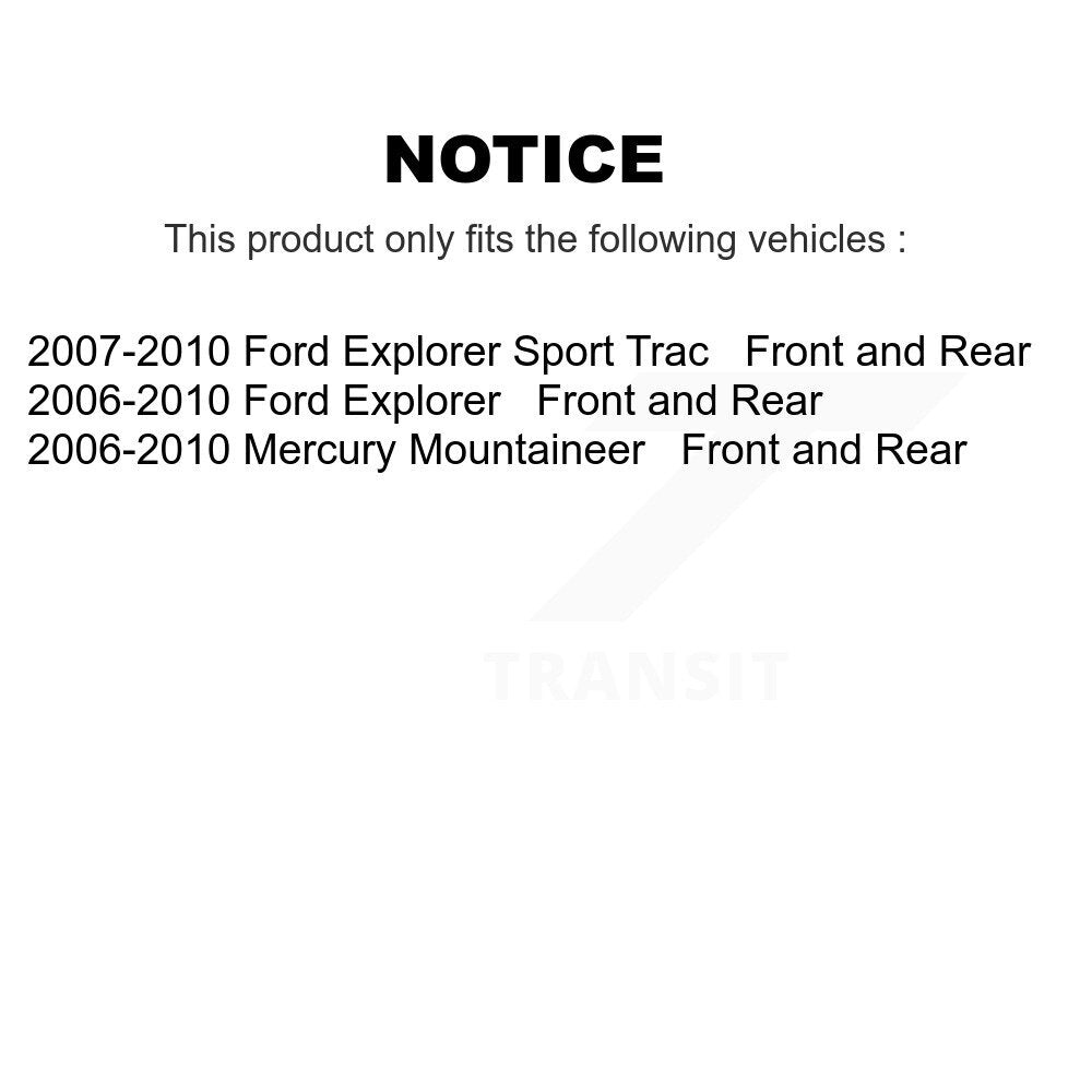 Front Rear Disc Brake Rotor Ceramic Pad Kit For Ford Explorer Sport Trac Mercury