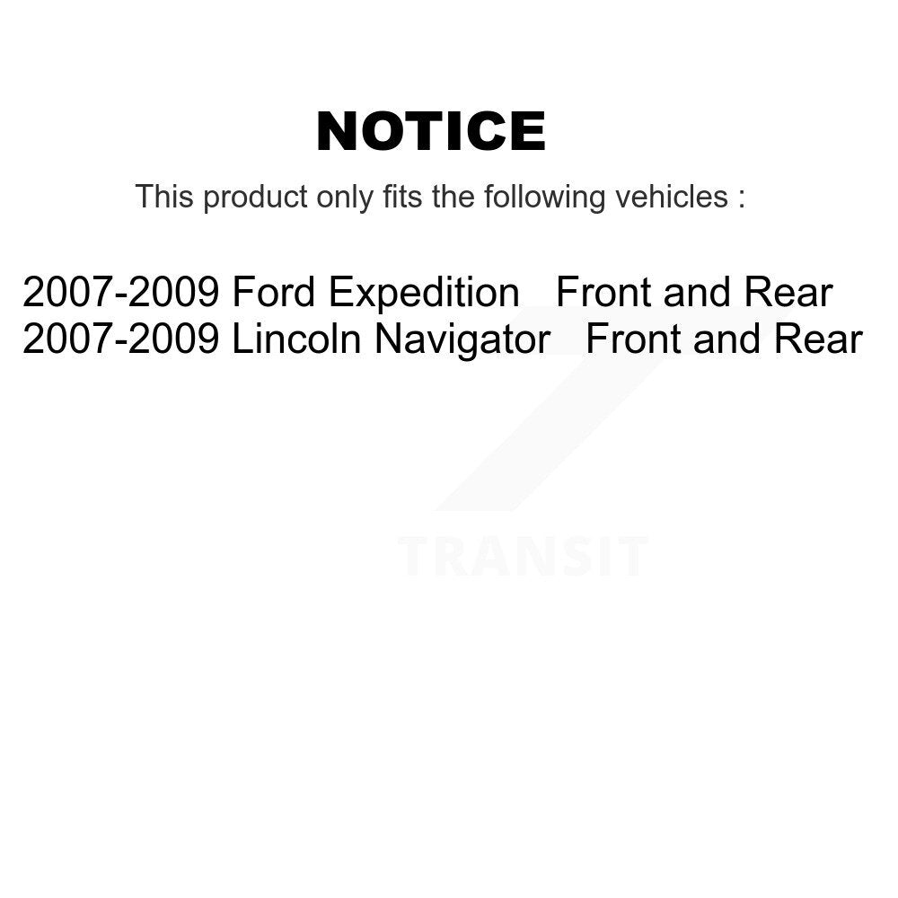 Front Rear Brake Rotor And Ceramic Pad Kit For Ford Expedition Lincoln Navigator