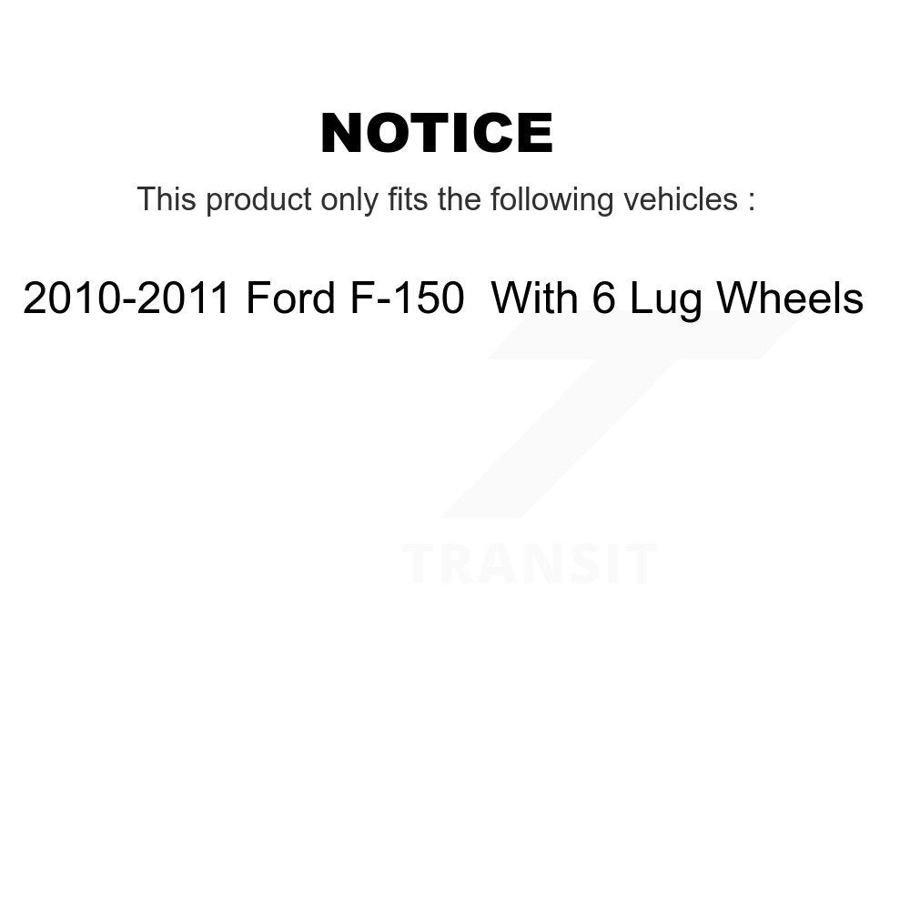 [Front+Rear] 10-11 Ford F-150 With 6 Lug Wheels Premium OE Brake Rotors & Ceramic Pads Kit For Max Braking