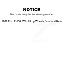 Charger l&#39;image dans la galerie, Kit de rotor de frein avant et arrière et plaquettes en céramique pour Ford F-150 2009 avec 6 roues à ergots 