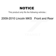Charger l&#39;image dans la galerie, Kit de rotors de frein à disque avant et arrière et plaquettes en céramique pour Lincoln MKS 2009-2010 