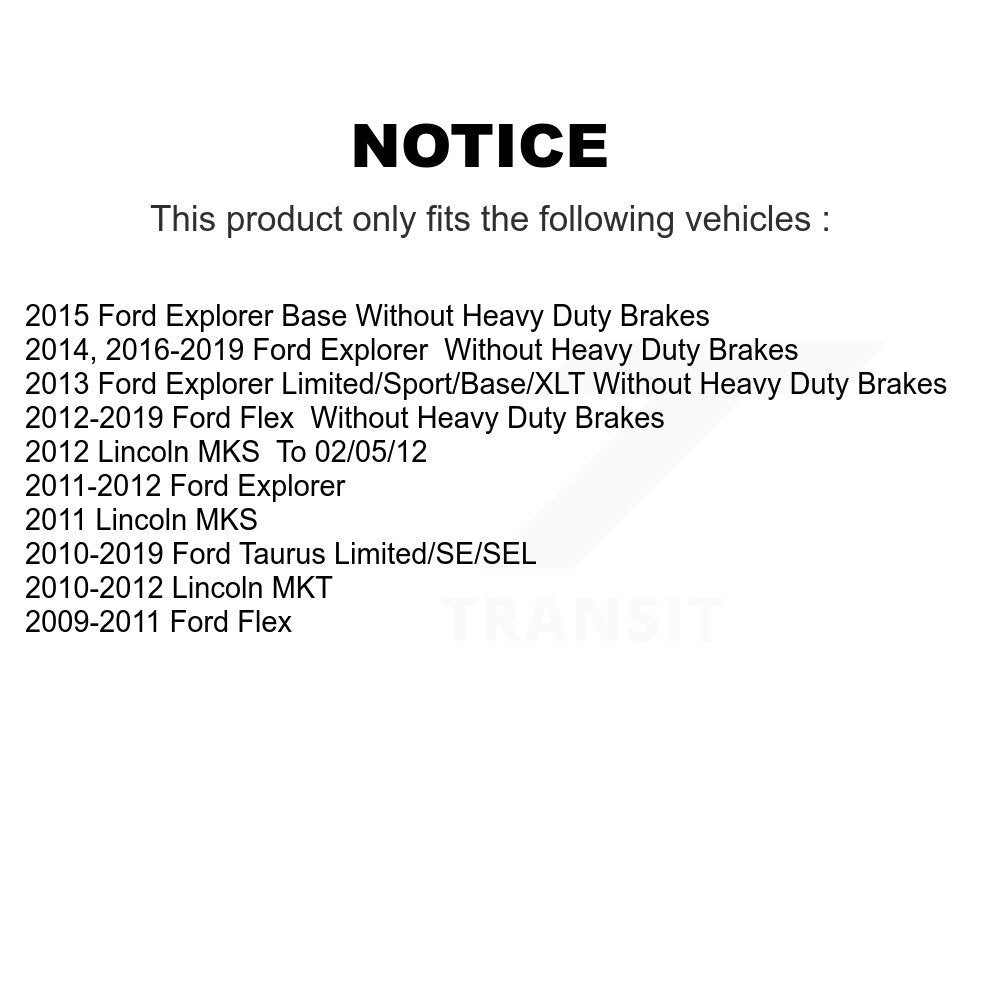 Front Rear Brake Rotor Ceramic Pad Kit For Ford Explorer Taurus Flex Lincoln MKT