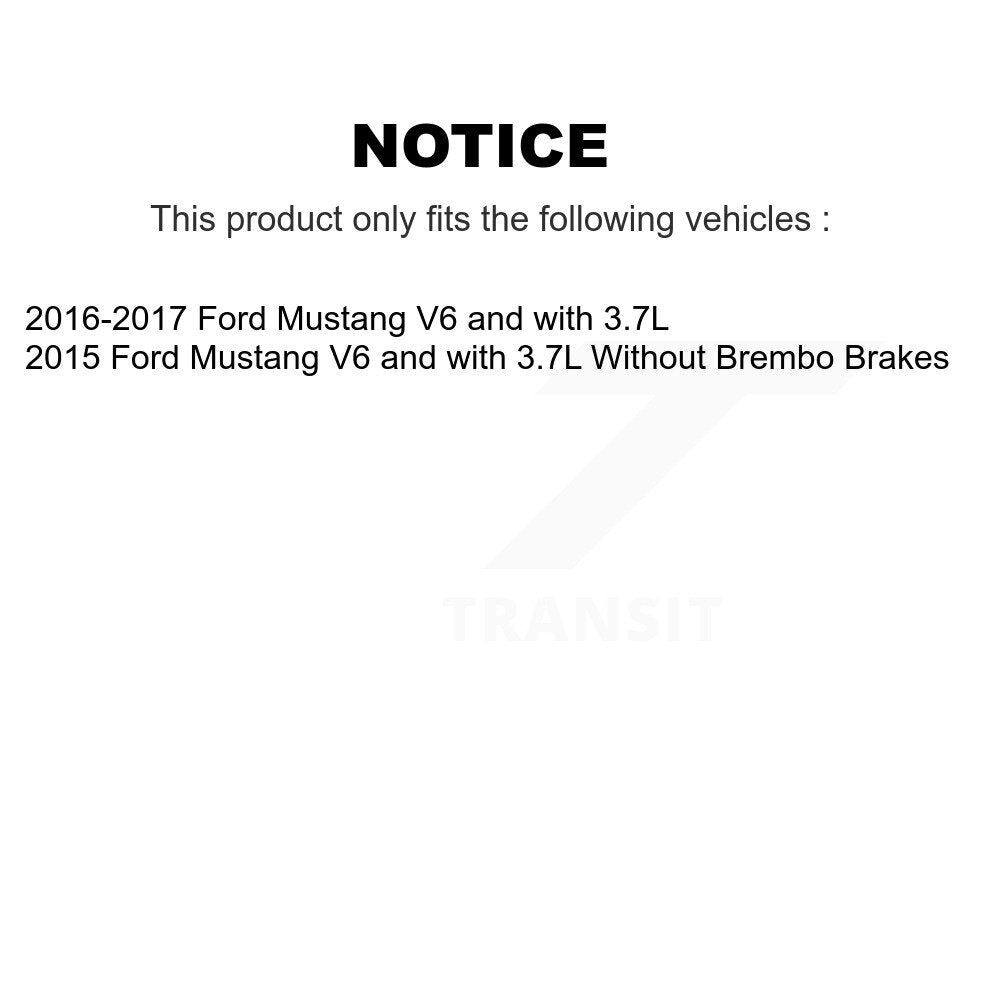 Kit de rotors de frein à disque avant et arrière et plaquettes en céramique pour Ford Mustang 