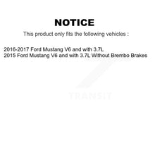 Charger l'image dans la galerie, Kit de rotors de frein à disque avant et arrière et plaquettes en céramique pour Ford Mustang 