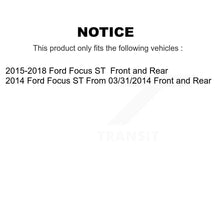 Charger l'image dans la galerie, Kit de rotors de frein à disque avant et arrière et plaquettes en céramique pour Ford Focus ST 
