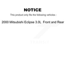 Charger l&#39;image dans la galerie, Rotor de frein à disque avant et arrière et Kit de plaquettes en céramique pour Mitsubishi Eclipse 3.0L 2000 