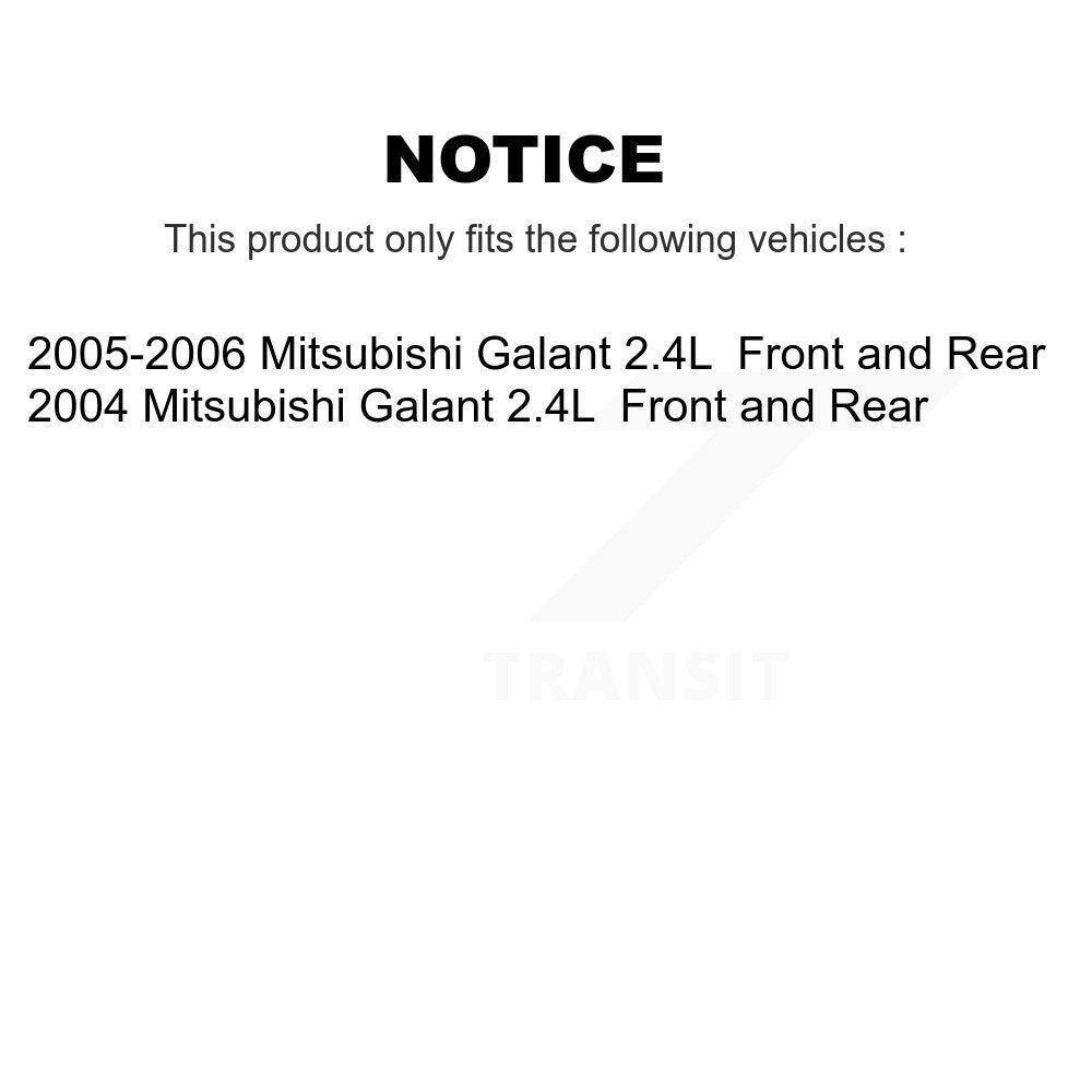 Kit de plaquettes en céramique pour Rotor de frein à disque avant et arrière, pour Mitsubishi Galant 2004 l, 2006 – 