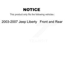 Charger l&#39;image dans la galerie, Kit de rotors de frein à disque avant et arrière et plaquettes en céramique pour Jeep Liberty 2003-2007 