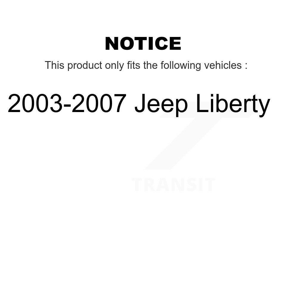 Kit de rotors de frein à disque avant et arrière et plaquettes en céramique pour Jeep Liberty 2003-2007 
