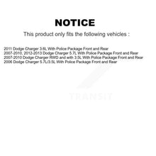 Charger l'image dans la galerie, Front Rear Brake Rotor And Ceramic Pad Kit For Dodge Charger With Police Package