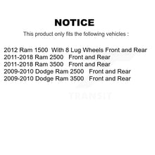 Charger l'image dans la galerie, Front Rear Disc Brake Rotors And Ceramic Pads Kit For Ram 2500 3500 1500 Dodge