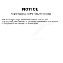 Load image into Gallery viewer, Front Rear Brake Rotor And Ceramic Pad Kit For Jeep Grand Cherokee Dodge Durango