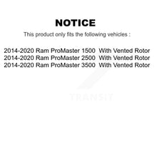 Charger l'image dans la galerie, Front Rear Disc Brake Rotor And Ceramic Pad Kit For Ram ProMaster 1500 2500 3500