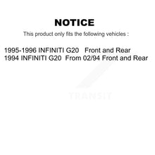 Charger l'image dans la galerie, Front Rear Disc Brake Rotors And Ceramic Pads Kit For INFINITI G20