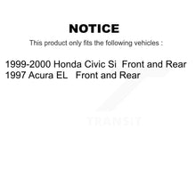 Charger l'image dans la galerie, Front Rear Disc Brake Rotors And Ceramic Pads Kit For Honda Civic Acura EL