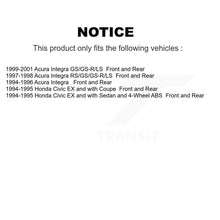 Load image into Gallery viewer, Front Rear Disc Brake Rotors And Ceramic Pads Kit For Acura Integra Honda Civic