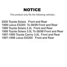 Charger l'image dans la galerie, Front Rear Disc Brake Rotors Ceramic Pad Kit For Toyota Camry Lexus ES300 Solara