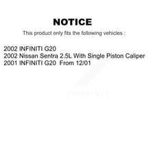 Load image into Gallery viewer, Front Rear Brake Rotor &amp; Ceramic Pad Kit For Nissan Sentra Infiniti G20 INFINITI