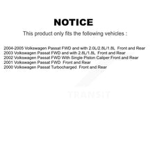 Load image into Gallery viewer, Front Rear Disc Brake Rotors And Ceramic Pads Kit For Volkswagen Passat
