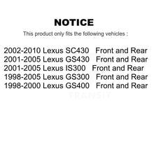 Charger l'image dans la galerie, Front Rear Brake Rotor &amp; Ceramic Pad Kit For Lexus GS300 SC430 IS300 GS400 GS430