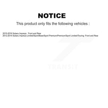 Charger l'image dans la galerie, Front Rear Disc Brake Rotors And Ceramic Pads Kit For Subaru Impreza