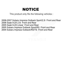 Charger l'image dans la galerie, Front Rear Disc Brake Rotors And Ceramic Pads Kit For Subaru Impreza Saab 9-2X