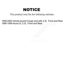 Charger l'image dans la galerie, Front Rear Disc Brake Rotors And Ceramic Pads Kit For Honda Accord Acura CL