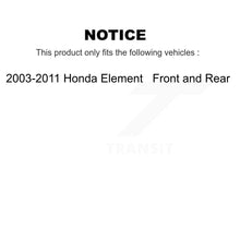 Charger l&#39;image dans la galerie, [Front+Rear] 2003-2011 Honda Element Premium OE Brake Rotors &amp; Ceramic Pads Kit For Max Braking