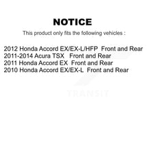 Load image into Gallery viewer, Front Rear Disc Brake Rotors And Ceramic Pads Kit For Honda Accord Acura TSX