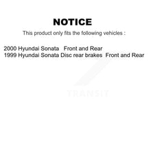 Charger l'image dans la galerie, Front Rear Disc Brake Rotors And Ceramic Pads Kit For Hyundai Sonata