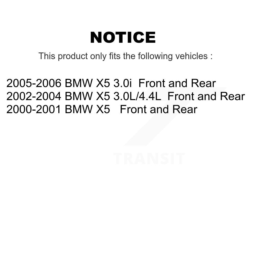 Front Rear Disc Brake Rotors And Ceramic Pads Kit For BMW X5