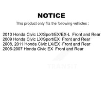 Charger l'image dans la galerie, Front Rear Disc Brake Rotors And Ceramic Pads Kit For Honda Civic