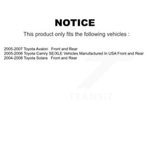 Load image into Gallery viewer, Front Rear Disc Brake Rotors And Ceramic Pads Kit For Toyota Camry Avalon Solara