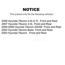 Charger l'image dans la galerie, Front Rear Disc Brake Rotors And Ceramic Pads Kit For Hyundai Tiburon