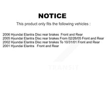 Charger l'image dans la galerie, Front Rear Disc Brake Rotors And Ceramic Pads Kit For Hyundai Elantra