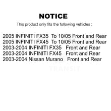 Charger l'image dans la galerie, Front Rear Disc Brake Rotor Ceramic Pad Kit For Nissan Murano Infiniti FX35 FX45