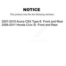 Charger l'image dans la galerie, Front Rear Disc Brake Rotors And Ceramic Pads Kit For Honda Civic Acura CSX