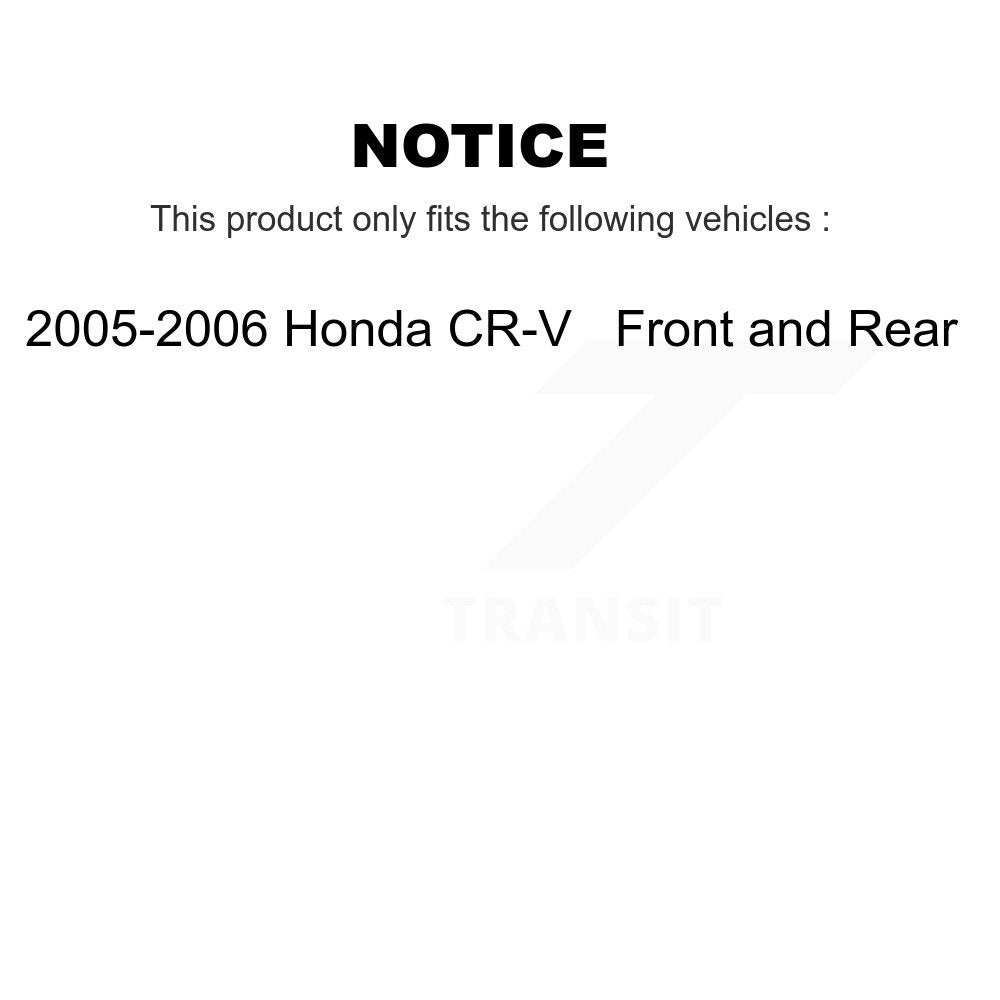 [Front+Rear] 2005-2006 Honda CR-V Premium OE Brake Rotors & Ceramic Pads Kit For Max Braking