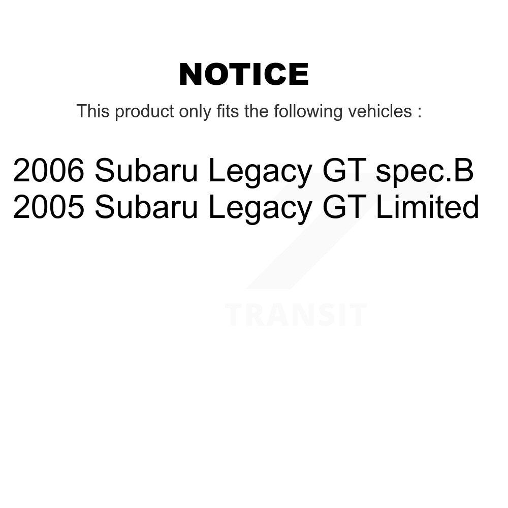Front Rear Disc Brake Rotors And Ceramic Pads Kit For Subaru Legacy
