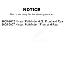 Charger l'image dans la galerie, Front Rear Disc Brake Rotors And Ceramic Pads Kit For Nissan Pathfinder