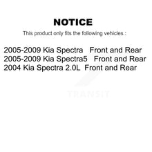 Charger l'image dans la galerie, Front Rear Disc Brake Rotors And Ceramic Pads Kit For Kia Spectra Spectra5