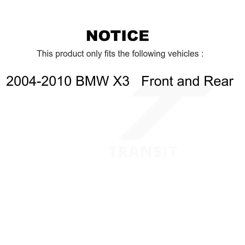 [Front+Rear] 2004-2010 BMW X3 Premium OE Brake Rotors & Ceramic Pads Kit For Max Braking