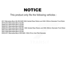 Load image into Gallery viewer, Front Rear Brake Rotor Ceramic Pad Kit For Mercedes-Benz ML350 GL450 GL550 GL350
