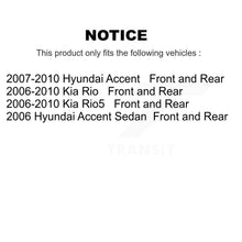 Charger l'image dans la galerie, Front Rear Disc Brake Rotors And Ceramic Pad Kit For Hyundai Accent Kia Rio Rio5